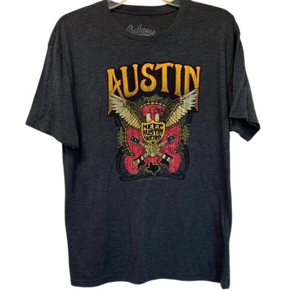 Black Short Sleeve ‘Keep Austin Weird’ Graphic T-shirt